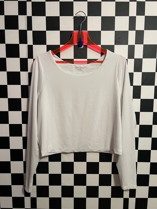 Lane Bryant Tops - Lane Bryant White Long Sleeve Scoop-Neck Top